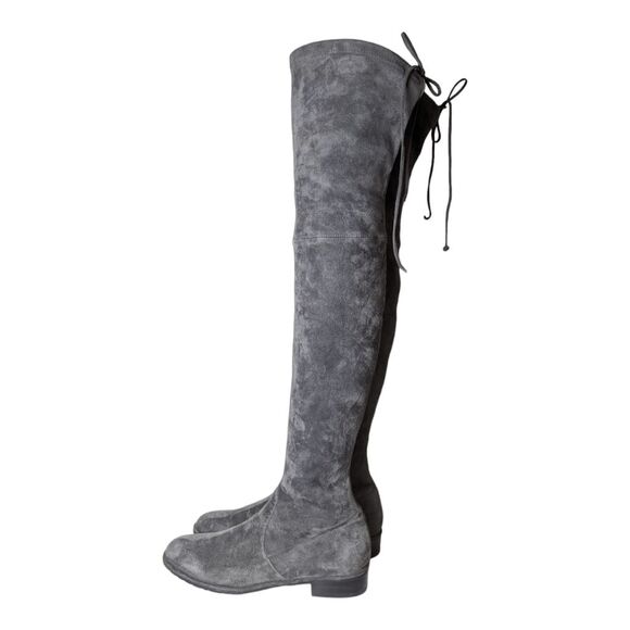 STUART WEITZMAN Lowland Slate Grey Suede Over The Knee Boot Size 9.5M - Picture 2 of 9